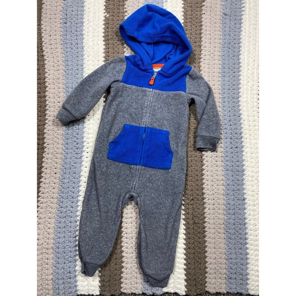 Baby Boy Fleece Romper Set – Size 12M – Cozy 3-Pack Bundle - Picture 6 of 7